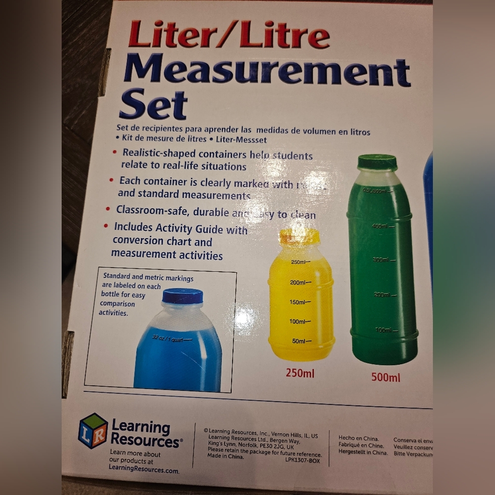 Learning Resources Liter Measurement Set - Multicolor - Picture 4 of 7